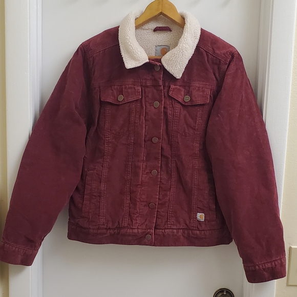 Carhartt Jackets & Blazers - 🤩RARE carhartt sherpa lined corduroy jacket size women's medium.